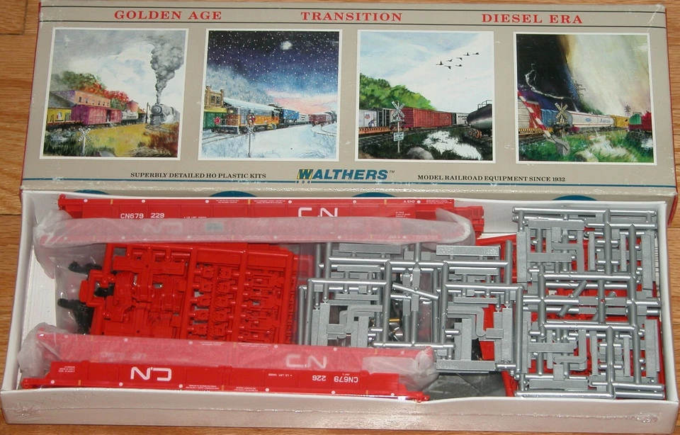 HO WALTHERS 932-3976 5-UNIT ARTICULATED DOUBLE STACK CAR KIT CANADIAN NATIONAL - Image 1 of 1