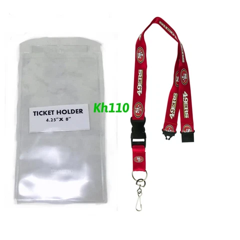 San Francisco 49ers NFL Clip On Lanyard and Ticket Holder Cover