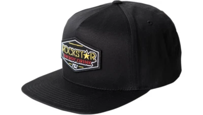 NEW FACTORY EFFEX 18-86600 Rockstar Emblem Snapback Hat - Black - MOTORCYCLE - Image 1 of 2