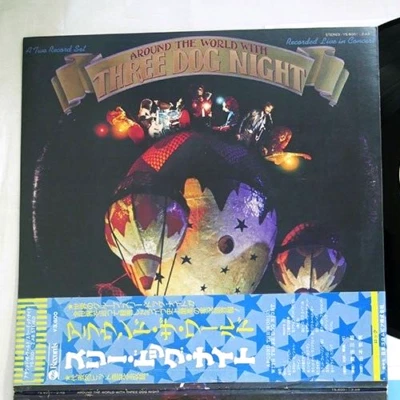 THREE DOG NIGHT "Around the World" 1973 Japan ABC PROMO double Lp w/Obi/lyrics - Image 1 of 3