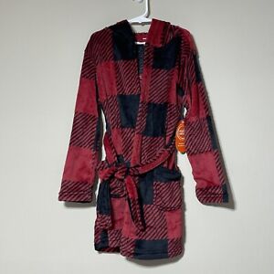 Wonder Nation Boys Robe/House Coat Size XS (4-5). NWT! Red And Black Plaid.