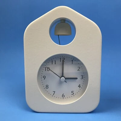 Non-Ticking Alarm Clock Lighted Easy Set Bell Sound White New in Box - Image 1 of 4