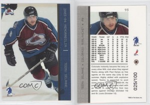 2003-04 ITG Be A Player Memorabilia Sapphire /100 Teemu Selanne #93 HOF