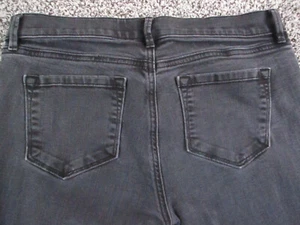 Ann Taylor LOFT Jeans Womens 8P Black Denim Modern Straight Low Rise 30x27 - Picture 1 of 14