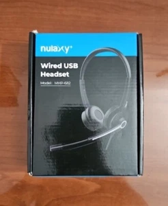 Nuluxy - Single Sided - USB - Wired PC Adjustable Headset Headphones - New&Boxed - Picture 1 of 3