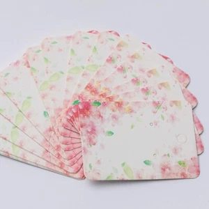 100er Pack Blume Ohrring Karten für Display Halskette Karte Schmuck Display hängend - Bild 1 von 7