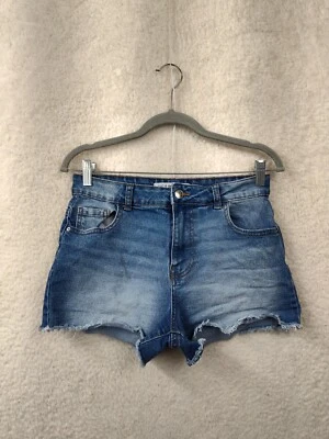 Denim Co Mujer Corto 8 Azul Mezcla de Algodón Corte Tiro Alto Denim Calce Regular Foto 1 de 4