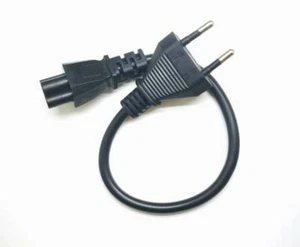 Short EU European 3-Prong POWER CORD CABLE For ACER ASUS HP SAMSUNG MONITOR - Picture 1 of 4