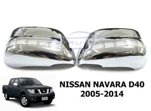 LED CHROME SIDE WING MIRROR COVER FOR NISSAN FRONTIER NAVARA D40 2005 - 2014 - Picture 1 of 5