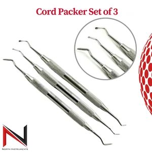 3er Set Dental Zahnfleischschnur Packer Retraktion Zahnarzt Chirurgische Instrumente Kit - Bild 1 von 4