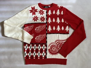 Detroit Red Wings Ugly Holiday Hockey Sweater Medium NHL Official All Over Print - Picture 1 of 5