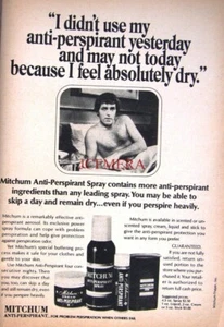 'MITCHUM' Anti-Perspirant Deodorant 1971 Toiletries Advert Print - Ad to Frame - Picture 1 of 1