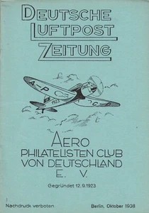 23002/ Aero Philatelisten Club - Deutsche Luftpost Zeitung – Oktober 1938 - RAR - Bild 1 von 1