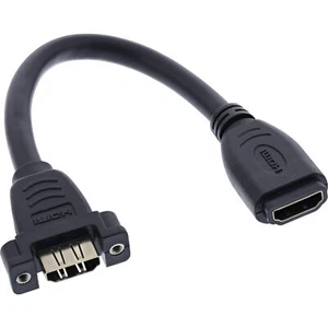 InLine® HDMI Adapterkabel zum Einbau, HDMI A Buchse/Buchse, vergoldete Kontakte - Bild 1 von 1