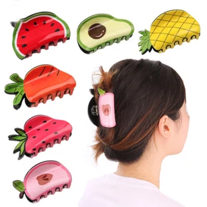 Lovely Fruit Shape Hair Claw Women Acrylic Hair Pins Hair Clip Hair Accessoriesღ - Picture 1 of 24