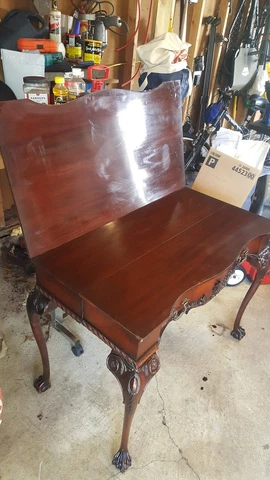 1940's Georgian Style Mahogany Expanding Game, Dining Table with 3 Leaves Cover