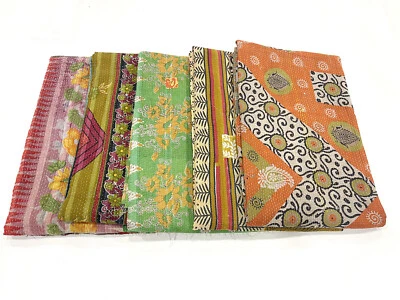 Colcha Kantha de algodón vintage lote al por mayor colcha ropa de cama edredón de diseño floral Foto 1 de 4