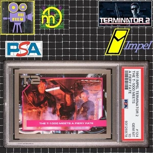 1991 Impel Terminator 2 - #124 T-100 Meets A Fiery Fate - PSA 10 GEM MINT - POP1 - Picture 1 of 4