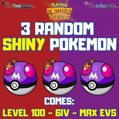 ✨3 SHINY 6IV MYSTERY POKEMON ⭐️ Pokemon SCARLET and VIOLET - Image 1 of 4