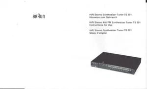 Braun Bedienungsanleitung user manual für TS 501 Copy - Picture 1 of 1