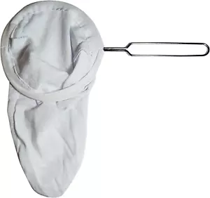 Large Thai Tea Filter Stainless Steel, Traditional Thai Style, Muslin Cotton Str - Picture 1 of 12