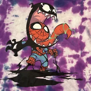 Marvel Tie Dye Spider-Man Venom T Shirt M Medium Purple - Picture 1 of 17