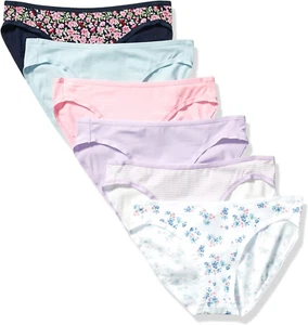 Women'S Cotton Bikini Brief Underwear (Available in plus Size), Multipacks - Picture 1 of 4