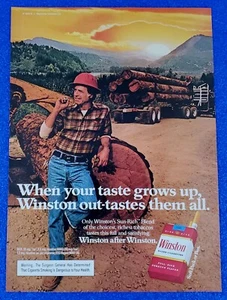 1979 WINSTON CIGARETTE ORIGINAL COLOR PRINT AD "WHEN YOUR TASTE GROWS UP" - Picture 1 of 1