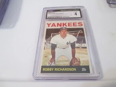 Vintage 1964 Topps # 190 Bobby Richardson New York Yankees Dodgers Grade 4 VG/EX - Image 1 of 2