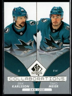 2022-23 SP Authentic Collaborations #C-24 Erik Karlsson / Timo Meier - Image 1 of 2