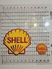 SHELL OIL GASOLINE EMBROIDERED PATCHES / 1 LARGE 7.2x7.5 INCH & 1 SMALLER 3X3 IN