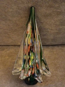 Vintage Italian Murano Handblown Glass Colorful Christmas Tree Beautiful 9" - Picture 1 of 9