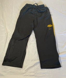 Nike Iowa Hawkeyes Sweatpants Mens L Black Dri Fit Mini Swoosh Warm Up On Field - Picture 1 of 10