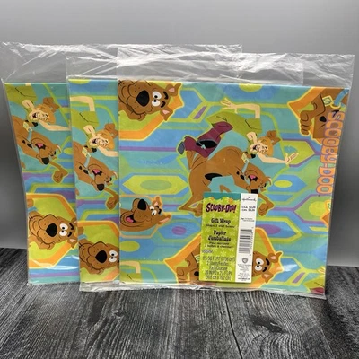 Hallmark Cartoon Network WB Scooby-Doo Gift Wrap 20” x 2.5 ft - 3 Sets, 6 Sheets - Image 1 of 3