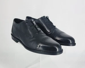 Irvine Park Zapatos Oxford Hechos a Mano Cuero Italiano Negro Para Hombre Talla 10M - Imagen 1 de 13