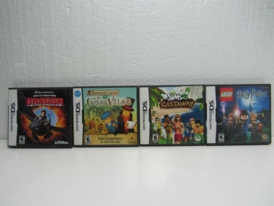 Nintendo DS Game Lot Of 4 Bundle-Professor Layton, Sims2 Castaway, Harry Potter+ - Image 1 of 4