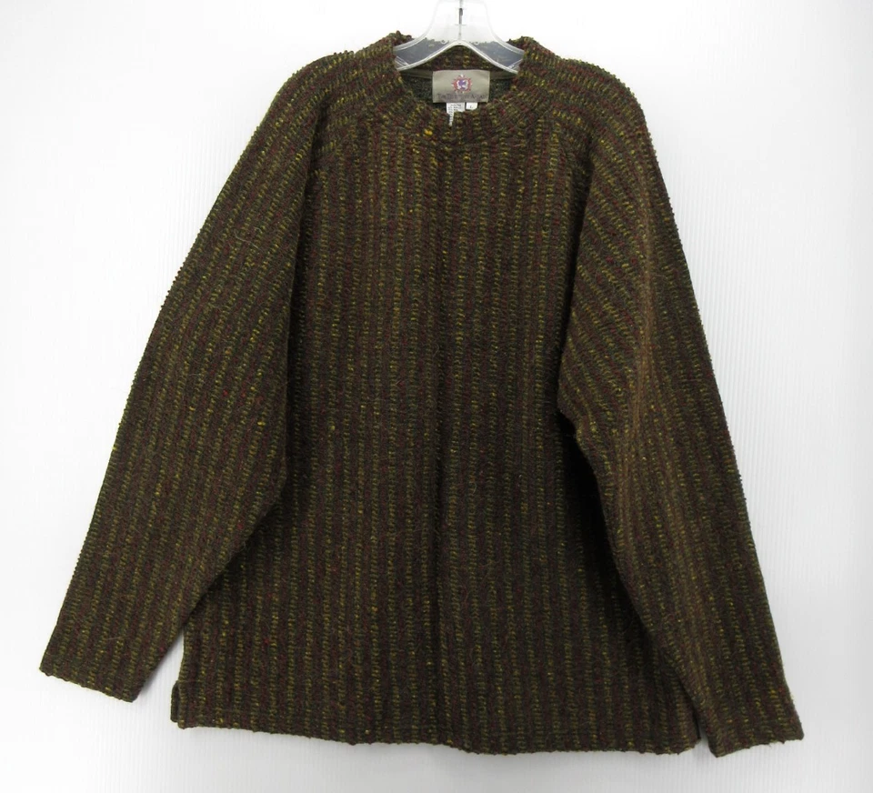 Suéter DE COLECCIÓN The Territory Ahead Hombres Grande Lana Verde Texturizado Suroeste * Foto 1 de 4