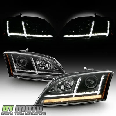 For [HID/Xenon] 2008-2014 Audi TT LED DRL Sequential Signal Projector Headlights - Image 1 of 4