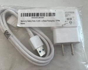 USB Type Charging Cable Cord For Samsung Galaxy Note 3 & Travel Adapter NEW - Picture 1 of 2