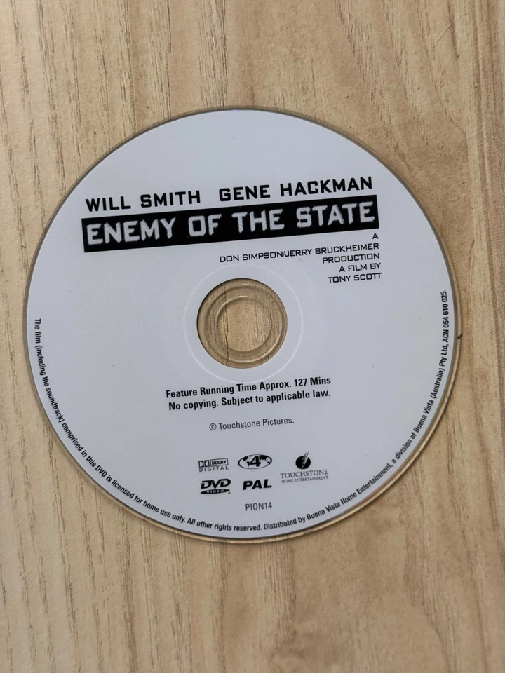 DVD Enemy of the State (solo disco) Foto 1 de 1