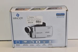 Minolta MN50HD 1080p Full HD 20MP Digital Camcorder White In Original Box - Picture 1 of 8