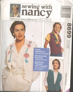 Sewing With Nancy McCall’s 8699 Sewing Pattern Misses Vest One Size - Picture 1 of 1