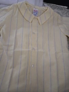 New Vintage Toddlers IMP ORIGINALS Yellow Stripe Dress Shirt Sz MEDium - Picture 1 of 2