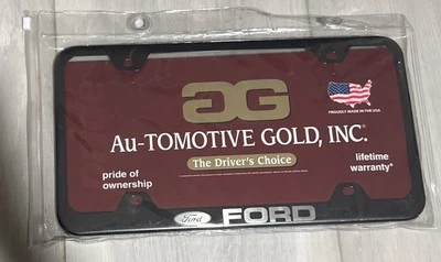 FORD Black License Plate Frame Stainless Steel Au-tomotive - Image 1 of 3