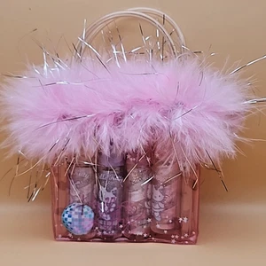 Hello Kitty Swirl Lipgloss Geschenkset 4 mit Mini Handtasche 2004 Neu im Paket - Bild 1 von 4