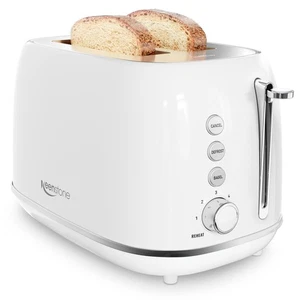 Toaster 2 Slice, Retro Wide Slot Stainless Steel Toaster with 6 Browning Leve... - Picture 1 of 6