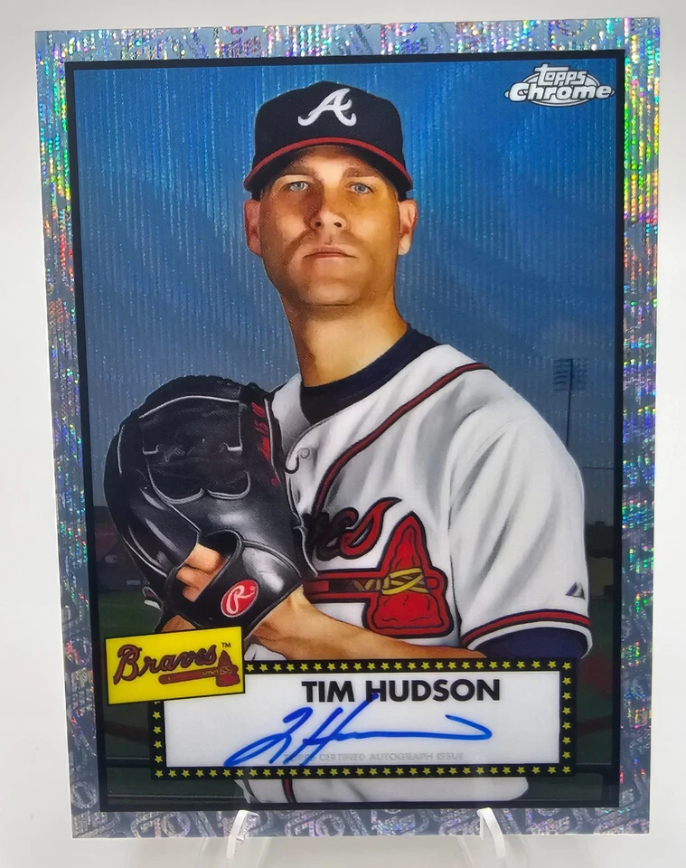 2021 Topps Chrome Platinum Wave Tim Hudson Auto /70 Braves PA-THU Autograph  - Image 1 of 2