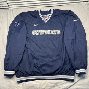 Vintage Dallas Cowboys Pullover Jacket Mens 2XL NFL Football Pro Line Reebok - Picture 1 of 10