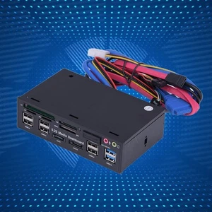 5.25in Media Dashboard Front Panel USB3.0/2.0 HUB ESATA Multi Car Kit - Picture 1 of 12