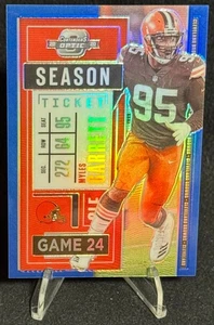 Panini Contenders Optic Myles Garrett #66 2020 azul Prizm paralelo #d/99 SP - Imagen 1 de 3